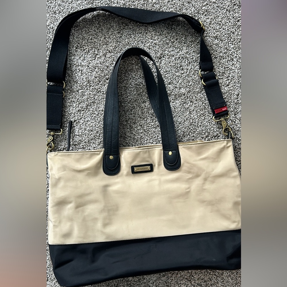 Storksak color block diaper bag